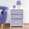 Sorbus Nightstand with 3 Drawers - Furniture Storage for Bedroom, Closet, Office Organization - Steel Frame, Wood Top, Pastel Fabric Bin